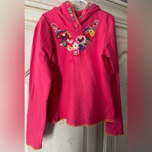 Oilily Pink Embroidery Hoodie